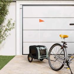Remorque de v&eacute;lo pour animaux de compagnie gris et noir