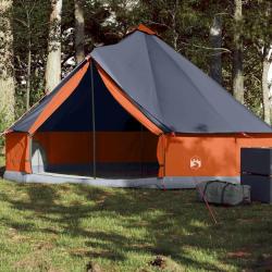 Tente familiale tipi 6 personnes gris et orange imperm&eacute;able