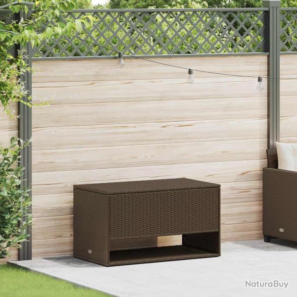Coffre � coussins d'ext�rieur marron 100x55x55,5 cm polyrotin