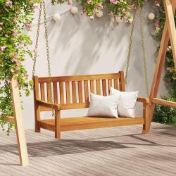 Banc Balan&ccedil;oire Marron 110 x 56 x 58.5 cm Bois d'Acacia Massif
