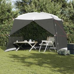 Tente moustiquaire avec toit avec &eacute;vent Gris 320 x 320 x 218 cm
