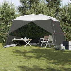 Tente moustiquaire avec toit avec &eacute;vent Gris 380 x 380 x 225 cm