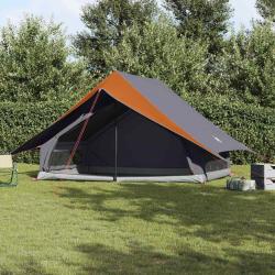 Tente familiale avec toit Gris et orange 315 x 286 x 200 cm