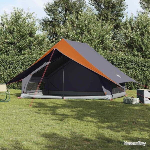 Tente familiale avec toit Gris et orange 315 x 286 x 200 cm
