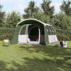 Tente familiale avec toit Vert et blanc 576 x 325 x 213 cm