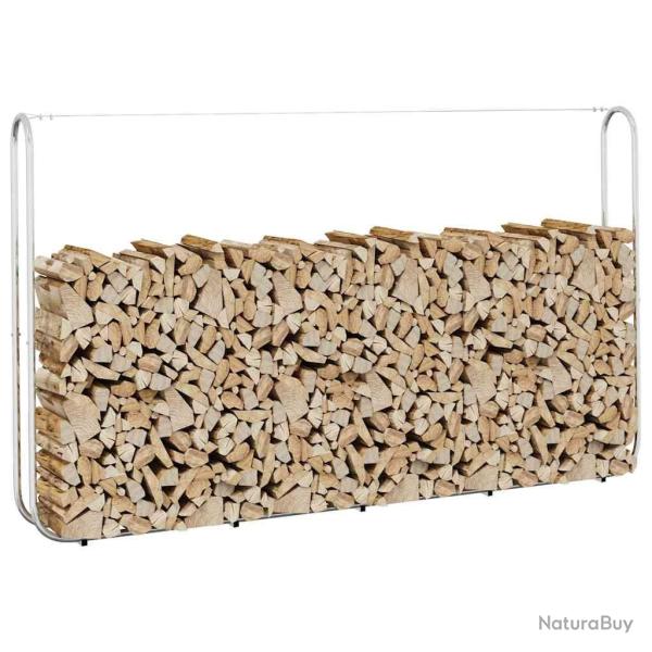 Portant de bois de chauffage 250x25x150 cm acier galvanis�