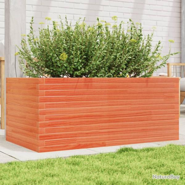 Jardini�re cire marron 110x60x45,5 cm bois de pin massif