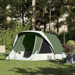 Tente de camping de cabine 4 personnes vert imperm&eacute;able