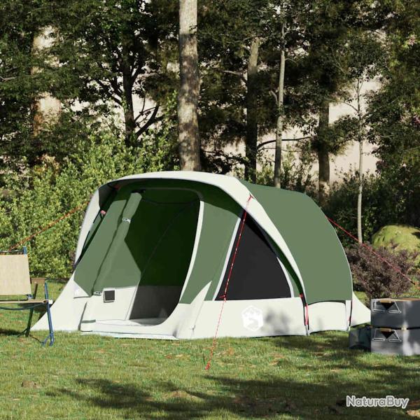 Tente de camping de cabine 4 personnes vert imperm�able