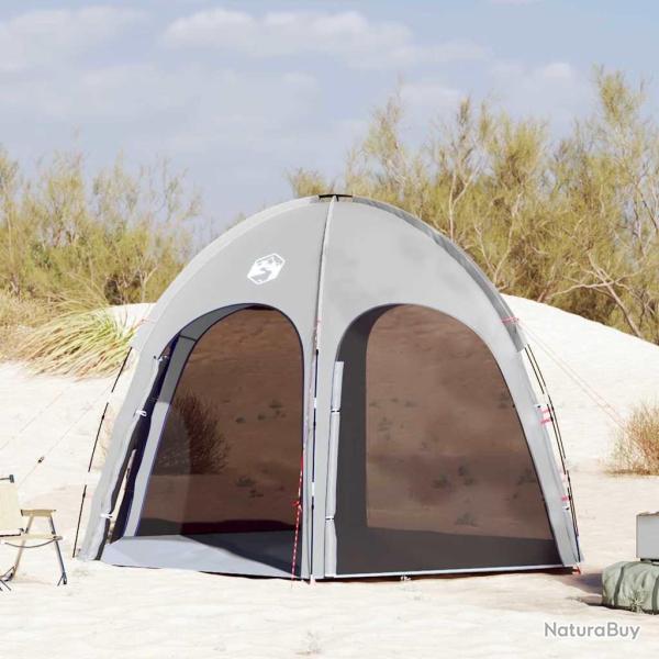 Tente de Piscine avec toit avec �vent Gris 366 x 305 x 231 cm