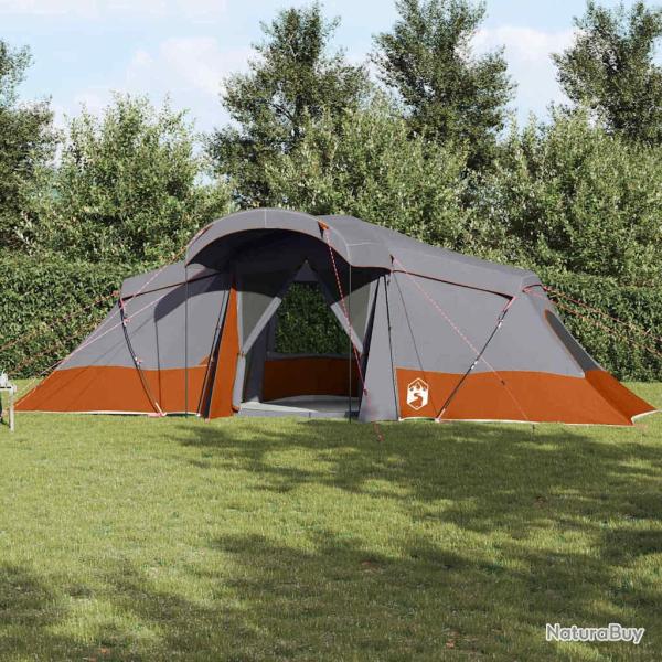Tente familiale avec toit Gris et orange 721 x 335 x 212 cm