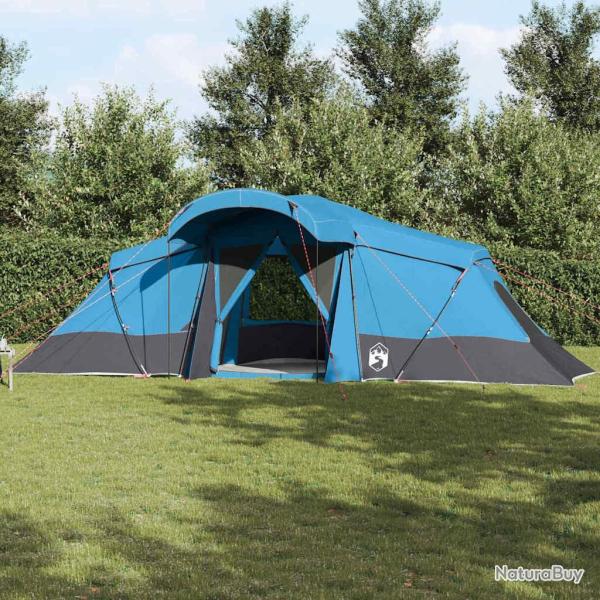 Tente familiale avec toit Bleu et gris 721 x 335 x 212 cm