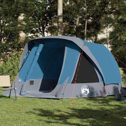 Tente de cabine familiale 6 personnes bleu imperm&eacute;able