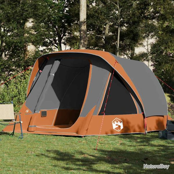 Tente de cabine familiale 6 personnes gris orange imperm�able