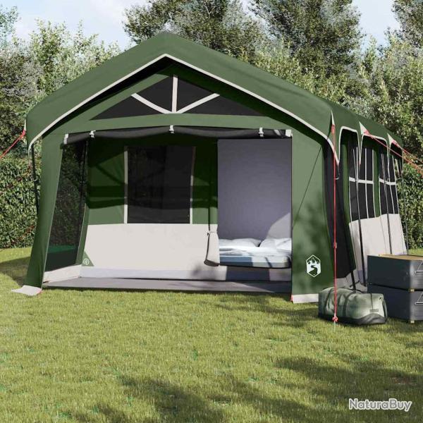 Tente familiale Vert et blanc 620 x 322 x 240 cm Polyester