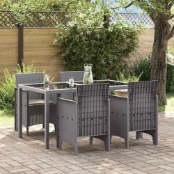 Chaise de jardin 4 pcs Gris clair 53 x 49 x 85 cm Polypropyl&egrave;ne
