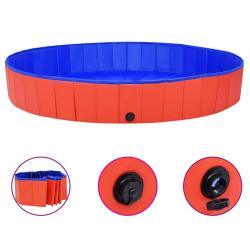 Piscine pliable pour chiens Rouge 200x30 cm PVC