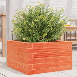 Jardini&egrave;re cire marron 40x40x23 cm bois de pin massif