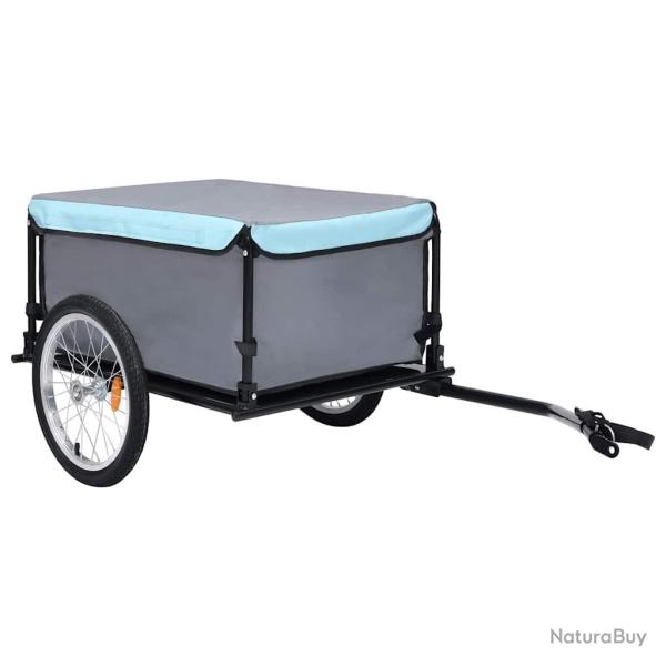 Remorque de v�lo noir et bleu 65 kg