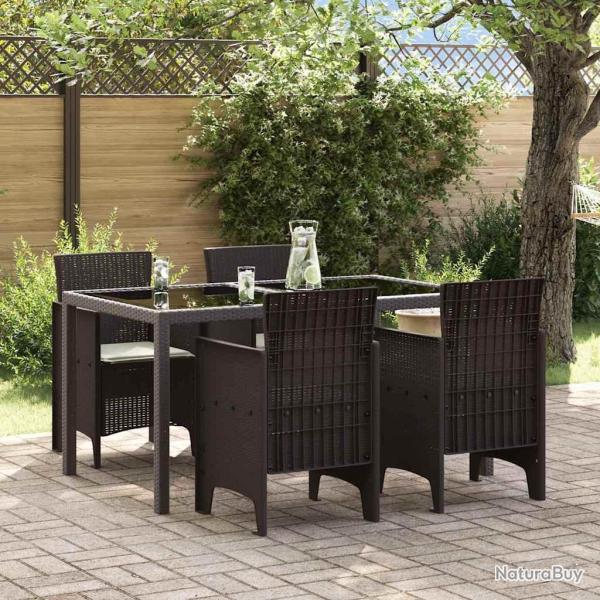 Chaise de jardin 4 pcs Marron 53 x 49 x 85 cm Polypropyl�ne