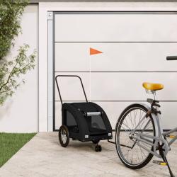 Remorque de v&eacute;lo pour animaux de compagnie noir