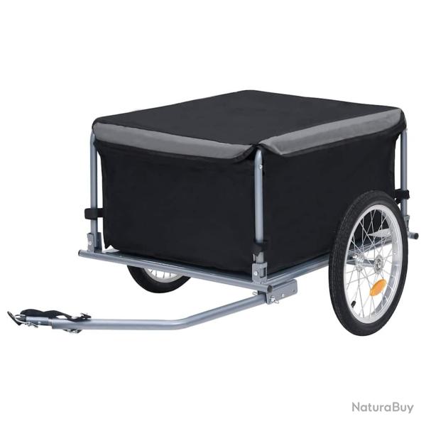 Remorque de v�lo noir et gris 65 kg