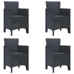 Chaise de jardin 4 pcs Anthracite 53 x 49 x 85 cm Polypropyl&egrave;ne