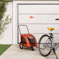 Remorque de v&eacute;lo pour animaux de compagnie orange