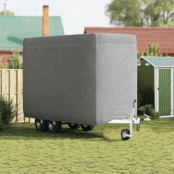 Housse de remorque chevaux gris 334x148x230 cm tissu non tiss&eacute;