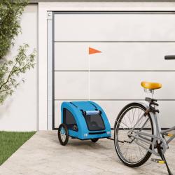 Remorque de v&eacute;lo pour animaux de compagnie bleu
