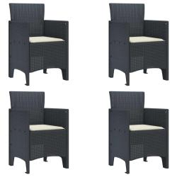 Chaise de jardin 4 pcs Anthracite 53 x 49 x 85 cm Polypropyl&egrave;ne