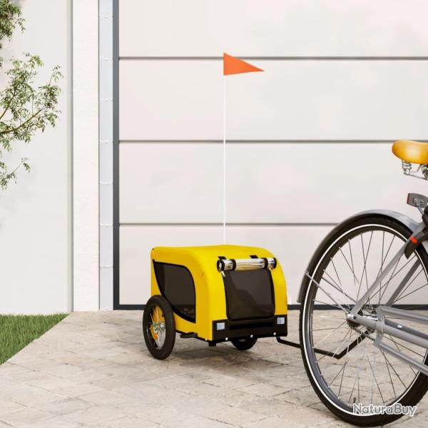 Remorque de v�lo pour animaux de compagnie jaune et noir