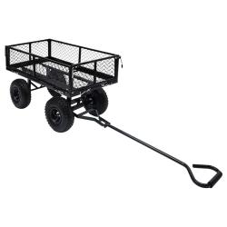 Chariot &agrave; main de jardin Noir 250 kg