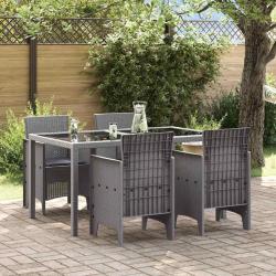 Chaise de jardin 4 pcs Gris clair 53 x 49 x 85 cm Polypropyl&egrave;ne