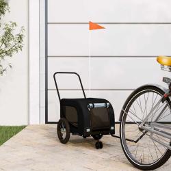 Remorque de v&eacute;lo pour animaux de compagnie noir