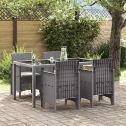 Chaise de jardin 4 pcs Gris clair 53 x 49 x 85 cm Polypropyl&egrave;ne