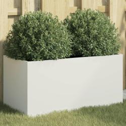 Jardini&egrave;re blanc 62x30x29 cm acier