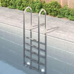 &Eacute;chelle de piscine 54x38x211 cm acier inoxydable 304