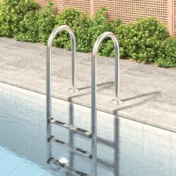 &Eacute;chelle de piscine 54x38x158 cm acier inoxydable 304
