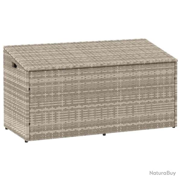 Bo�te de rangement de jardin gris clair 110x50x58 cm rotin
