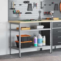 Table de travail Gris 100 x 55 x 85 cm Acier enduit de poudre