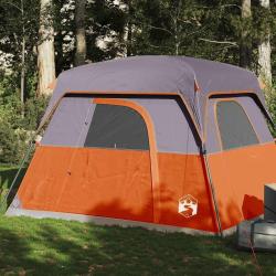 Tente de camping de cabine 4 personnes orange imperm&eacute;able