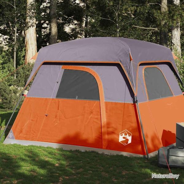 Tente de camping de cabine 4 personnes orange imperm�able