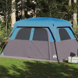 Tente de cabine familiale 6 personnes bleu imperm&eacute;able