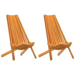 Chaise 2 pcs Marron 69 x 56 x 84 cm Bois d'Acacia Massif