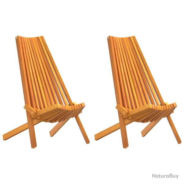 Chaise 2 pcs Marron 69 x 56 x 84 cm Bois d'Acacia Massif
