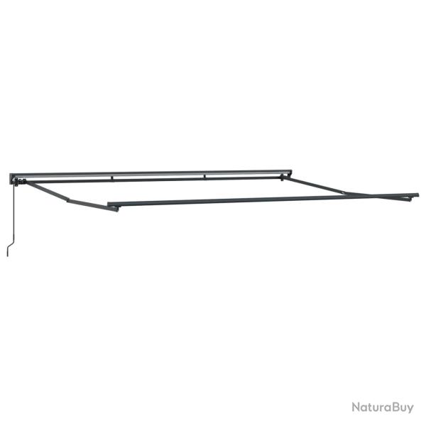 Cadre de auvent manuel R�glable Anthracite 4 � 3,5 m Acier
