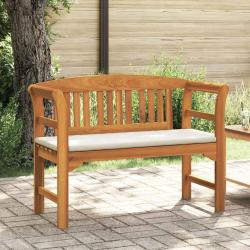 Banc &agrave; motif de roses Blanc cr&egrave;me 114 x 46 x 82,5 cm