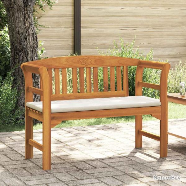 Banc � motif de roses Blanc cr�me 114 x 46 x 82,5 cm
