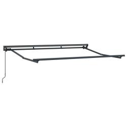 Cadre de auvent manuel R&eacute;glable Anthracite 2,5 x 2 m Acier